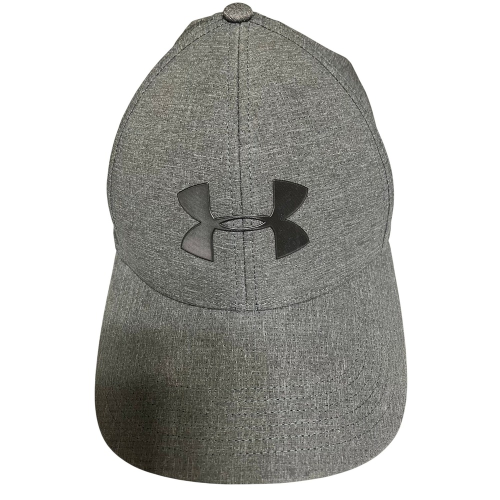 Under Armour Hat M/L Grey CoolSwitch Classic‎ Fit Stretch Baseball Cap Golf Hat